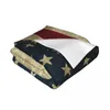 Blankets Sofa Fleece Vintage American Flag Throw Blanket Warm Flannel USA Proud For Bedroom Car Quilt