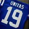 Custom Men Youth women Vintage Johnny Unitas 1970 3/4 SLEEVE Football Jersey size s-4XL or custom any name or number jersey