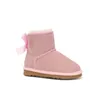 2022 Venta caliente AUS Diseño clásico U3281 arco bebés niños niñas niños botas de nieve Suave y cómoda piel de oveja Felpa mantener botas calientes bonitos regalos de cumpleaños de Navidad