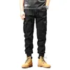 Pantalon pour hommes Automne / Hiver 2022 Homme Casual Long Multi-Sac Strap Harun Cargo Loose Cotton