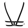 Ceintures rose Lingerie ceinture cuir haut court anneau en métal Cage poitrine femmes jarretière taille Bondage jarretelle corps harnais soutien-gorge fête