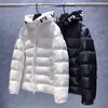 Designer Men Down Jackets Winter Warm Parkas Light Windbreaker Black White Puffer Outerwear