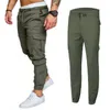 Men's Pants Men Cargo Joggers Multi-pocket Fashion Trousers Drawstring Hip Hop Harem Sweatpants Casual Loose Solid Sportswear