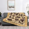 Coperte Vintage Scottie Cane Tiro Coperta Divano In Pile Caldo Flanella Scottish Terrier Animale Domestico Per Camera Da Letto Casa Divano Trapunta Copriletto