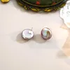 Stud Earrings ASHIQI Natural Freshwater Pearl Rare Purple 925 Sterling Silver Fashion Jewelry Gifts For Women