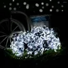 Strings 20/50LED Solar Cherry Blossom String Light Fairy Decorative Lamp For Garden Yard Party Wedding Garland Decoration