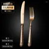 Dinnerware Sets Stainless Steel Set Nordic Luxury Fork Spoon Knife Kitchen Utensils Vaisselle Kichen Items BC