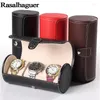 Jewelry Pouches High Quality Luxury 3 Slot Watch Bracelet Display Gift Box Case Roll Wristwatch Necklace Storage Travel