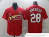 2021-22 zszyty baseball 28 Koszulki Nolan Arenado 22 Jack Flaherty Jersey 50 Adam Wainwright White Red Blank No Liczba Nazwa dla mężczyzny Rozmiar