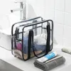 Wasserdichte transparente PVC-Kosmetiktasche, transparente Handtasche, Make-up-Pack mit Reißverschluss, Urlaub, Badezimmer, Kulturbeutel, Kunststoff, Reiseveranstalter, Geldbörsen