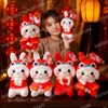 2023 neue Jahr Tang-anzug Chinesischen Stil Kaninchen Plüsch Spielzeug Hase Weich Gefüllte Puppe Maskottchen Sammlung Weihnachten Geschenk