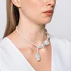 Hänge halsband lyxiga bröllop smycken tillbehör semi-ädeltid tidlös päron imation pärla sten chorkers halsband kvinnliga damer damer