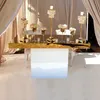 decoration Mirrored luxury wedding pedestal for bride and groom showers decor bridal shower decor candy bar sweets heart Christmas cake table idea imake454