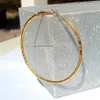 Europe oss nya rena riktiga 24k Yellow Gold Hoop örhängen Perfekt Big Circle Earrings 6G17937799101