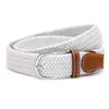 Belts 6 Colors Fashion Men's Stretch Belt Premium Leather Golf Wide Elastic Waistband