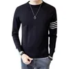 Pulls pour hommes 53,7% fibre de viscose 27,8% polyester 18,5% nylon style commerçant pull col rond pull hommes