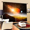 Rideau espace extra-atmosphérique Galaxy luxe rideaux occultants 3D pour salon literie bureau rideaux Cotinas Para Sala