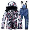Skiing Suits Ski Suit Men Winter Outdoor Windproof Waterproof Thermal Snow Jacket And Pants Clothes Snowboarding