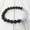 Strand MG0309 Grad Blue Lace Agates Armband Energy Power Black Tourmaline Protection Negative