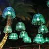 Strings 80CM Outdoor Dandelion String Light RGB Changeable Optic Fiber Christmas Fairy Garland For Garden Tree Patio Holiday Decor