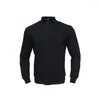 Moletons masculinos outono masculino e camisola de suéter de inverno colar colar de beisebol casual uniforme de cor sólida esportes zíper cardigan