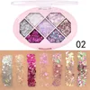 Eye Shadow Seven Color Eyeshadow Palette Diamond Glitter Sequins Five Pointed Star Fragment Moon