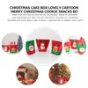 ギフトラップ12pcsクリスマスクッキーボックス再利用可能なキャンディサンタ