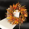 Dekorativa blommor rustik h￶st fall korn garland krans 18 "diameter v￤ggdekor tacks￤gelse dag