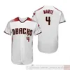 2021 Mężczyźni #6 David Peralta Baseball Jerseys 51 Randy Johnson 21 Zack Greinke Ahmed Marte Lamb Custom Młodzież Kid Kid White Crimson Flex Base