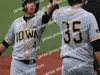 O beisebol da faculdade usa a camisa de beisebol da faculdade 2021 de Iowa Hawkeyes, Dylan Nedved Trace Hoffman Hunter Lee Brayden Frazier Tyler Snep Austin Martin Peyton