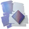 Gift Wrap Violet Glitter Dots Holographic Packaging For Party Purple Wedding Souvenir Box 20pcs/lot