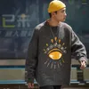 Men's Sweaters Korean Fashion Streetwear Eyes Design Sweater Men Vintage Casual Oversized Couple Pullover National Style Pull Homme Fishion