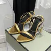 Marchi di nome Donna Sandalo queen tom- sandali lucchetto sandalie tacco alto Designer di lusso pompe nude con tacco alto sexy punta a punta di alta qualità con scatola