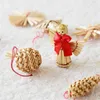 Decorações de Natal Ano 2022 3d Ornamento Natural Trigo Pingents Pingents Star Xmas Tree Bell Decors para Home Navidad