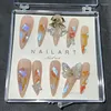 False Nails Butterfly Press On Y2K Glitter Rhinestone Fake Nail With Glue Customized Handmade Long Coffin Stiletto Tips