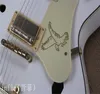 Jazz Electric Guitar Rocker con gran maleta, color blanco se puede personalizar la guitarra