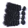 Jerry Curly Brazilian Human Hair 4 Bundles for Women Natural Color Non Remy Hair Extensions