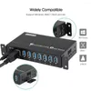 Sipolar Metal 7 Ports USB 3.0 Hub Multi Port Splitter Charger med 12V 3A Power Adapter LED-indikator Din-Rail Mountable