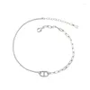 Anklets Fashion Brand Designer Real 925 Siltling Silver Elegant Animal Nez Shape Femme Bracelet de cheville4570510