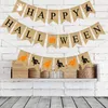 Décoration de fête Joyeux Halloween Bannière Ballons Fournitures Guirlande Adulte Faveurs Sorcière Toile De Jute Suspendue