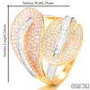 Bröllopsringar Godki Luxury Leaf Cross Design Boldt uttalande med Zirconia Stones 2022 Kvinnor Engagement Party Jewelry High Quality