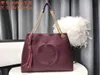 7A Bolso de diseñador de moda de cuero genuino para mujer Bolso suave soho Bolsos de hombro equipaje de compras bolso de mano monedero para mujer bolsos de borla Cadena de oro 6 colores