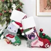 Cat Dog Christmas Kous Handmade Xmas open haard hangende kousen Decoratie voor familie vakantieseizoen feest decor xbjk2210