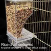 Andere vogels levert transparante automatische voeder spatbevestiging kooi-accessoires buitenvoedselcontainer voor Parakeet Canary