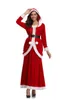 Stage Wear Robe à capuche à manches longues pour femme adulte Noël Come Santa T220901