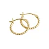 Authentic 925 Sterling Silver Hoop Earring Geometric Circle Bead Shape Earrings For Female Women Fine Jewelry