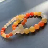 Strand Wholesale Color Golden Silk Natural Stone Bracelet Round Beads Bracelets Lucky For Lovers Bangle Fashion Jewelry