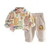 Neonati maschi Vestiti Autunno Set di abbigliamento per bambini Cartone animato Dinosauro Camicia Pantaloni 2 pezzi Vestito per bambini Bambino per 0 1 2 3 4 anni