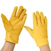 Guantes de ciclismo QIANGAF MOTO Bicicleta Montar Amarillo Trabajo Conductor Jardinería Hogar Cuero de vaca ather Seguridad ing Guante Hombres Mujeres 530 L221024