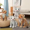 28/32 cm de kawaii leopardo brinquedos de pelúcia bonecas fofas bonecas recheadas e macias como brinquedos animais para crianças Presente de aniversário infantil